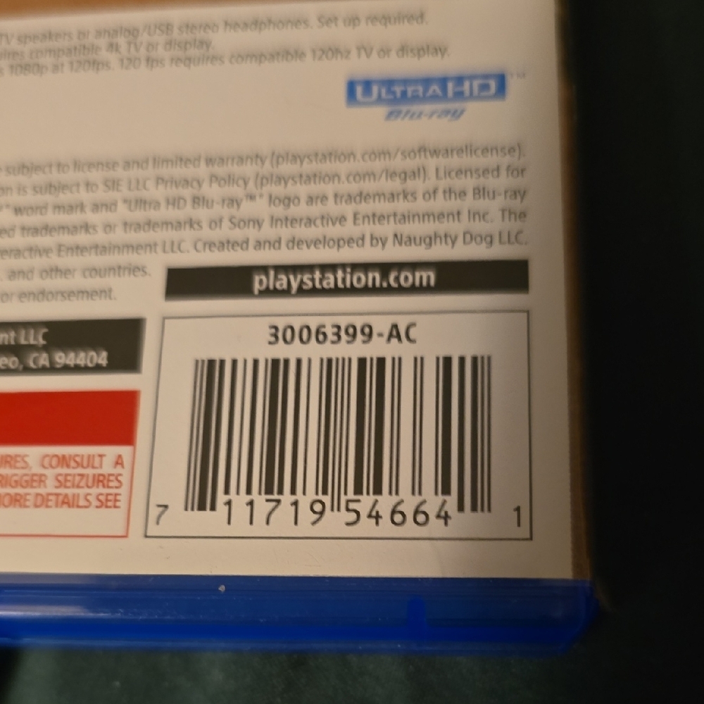 Blue PS5 Uncharted Legacy Video Game - Picture 2 of 5